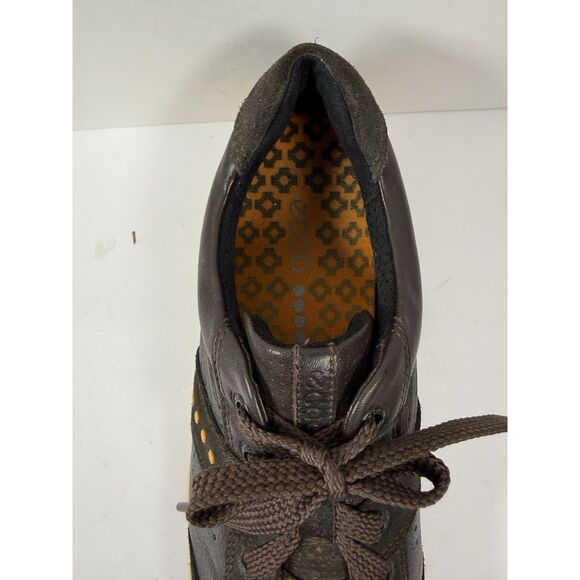ECCO Street Retro Spikeless Golf Shoes Brown Leather Hybrid Sneaker Men 43/9-9.5 - Picture 9 of 12